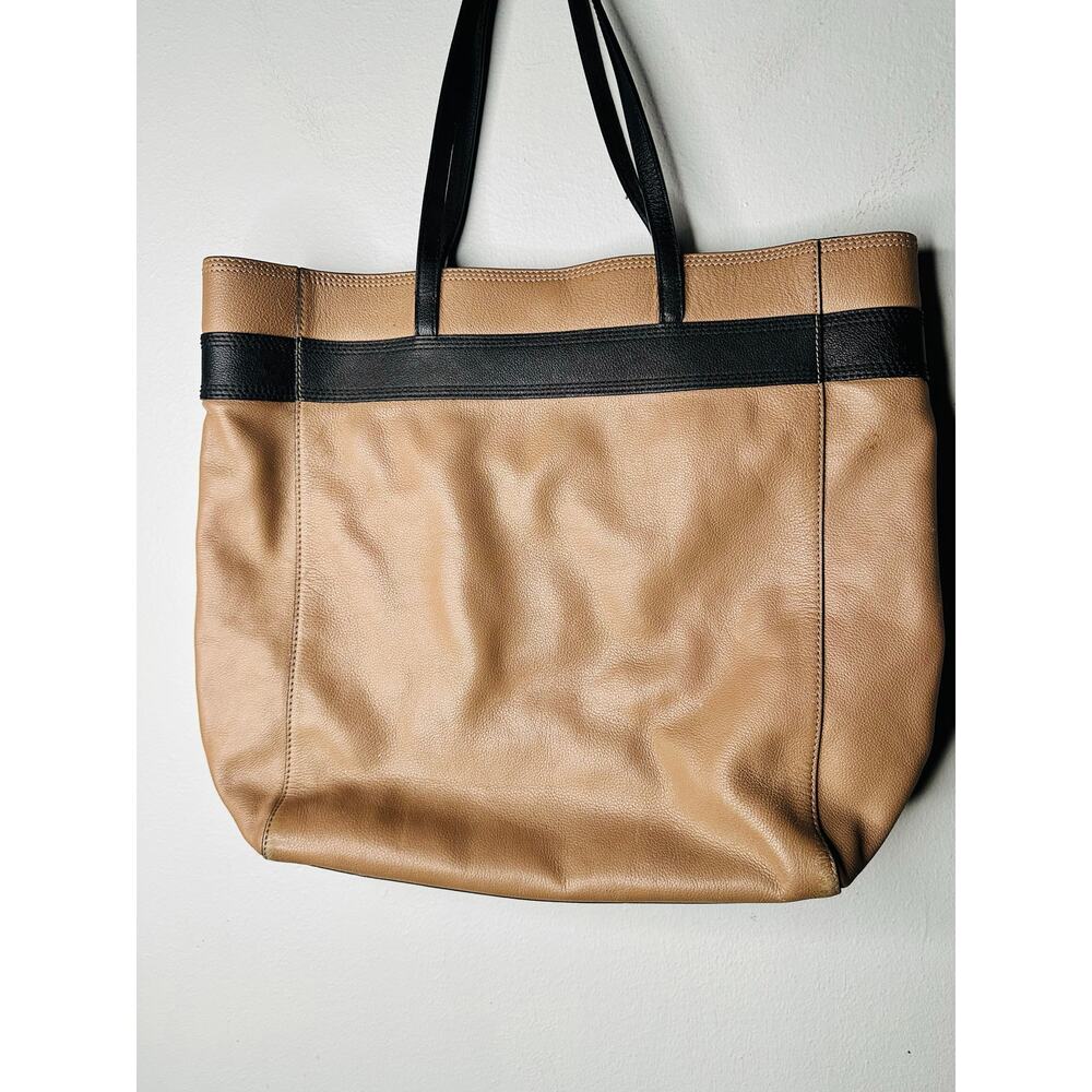 KATE SPADE Beige Tan Black Top Handle Tote Bow Detail Shoulder Bag - Picture 7 of 11